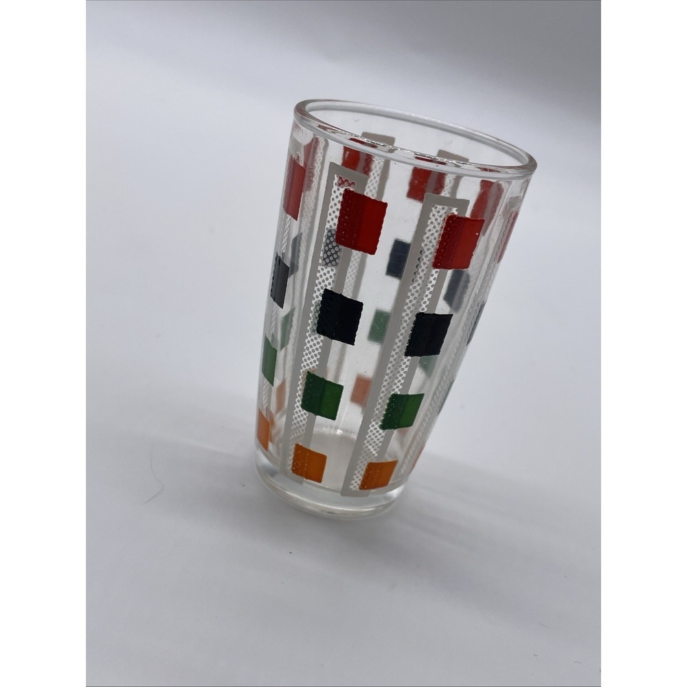 MCM Tumbler Glass 5 Oz Geometric Shapes RETRO‎ Mini